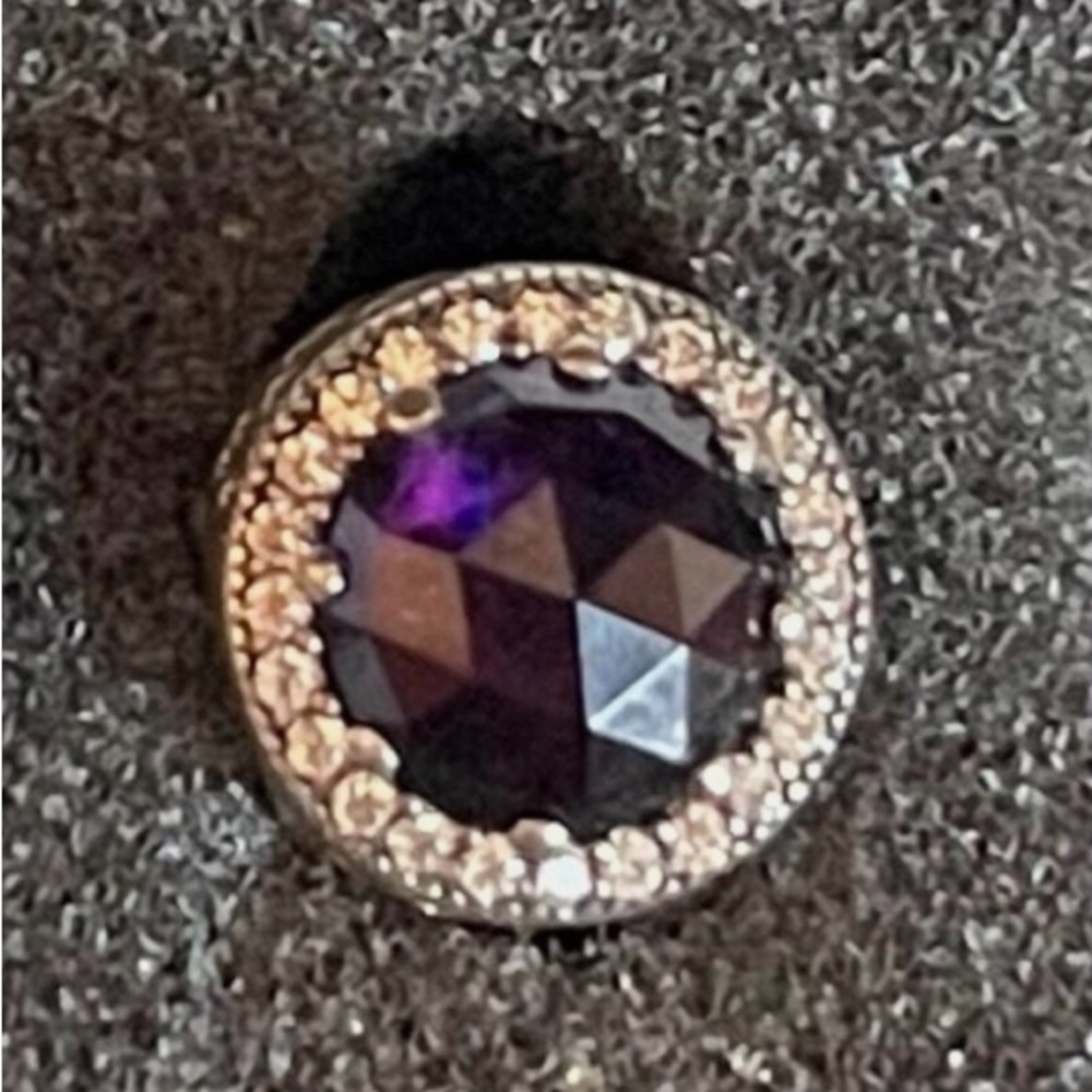 Elegant Purple and Silver Women's Ring